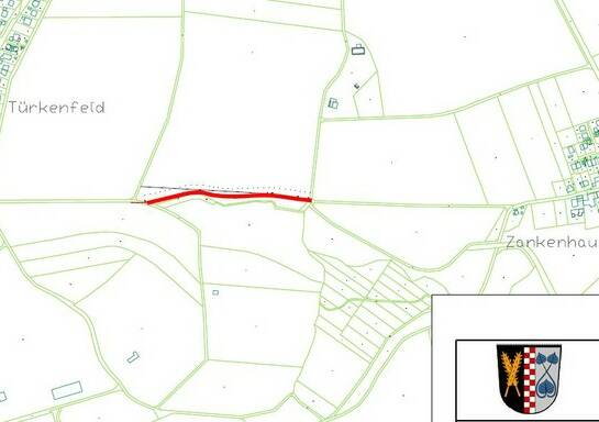 Skizze Fußweg von Türkenfeld nach Zankenhausen