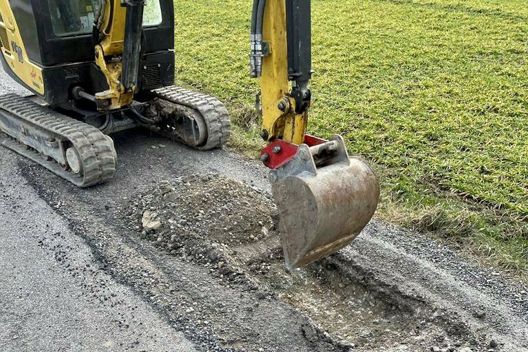 Baustelle mit Bagger