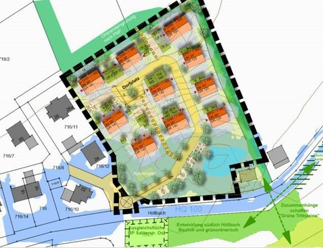 Baugebiet Saliterstraße Nord Lageplan Vogelperspektive